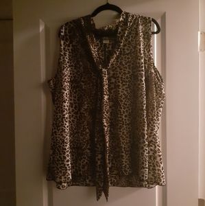 Animal print blouse